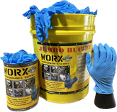 Jumbo Bucket - BLUE NITRILE 10MIL THICK GLOVES 500pc
