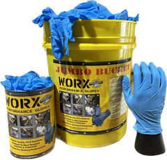 4mil thick Bule Nitrile PF glove Bucket 1000pcs
