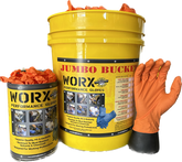 Orange Nitrile 8mil Jumbo Bucket 500pcs