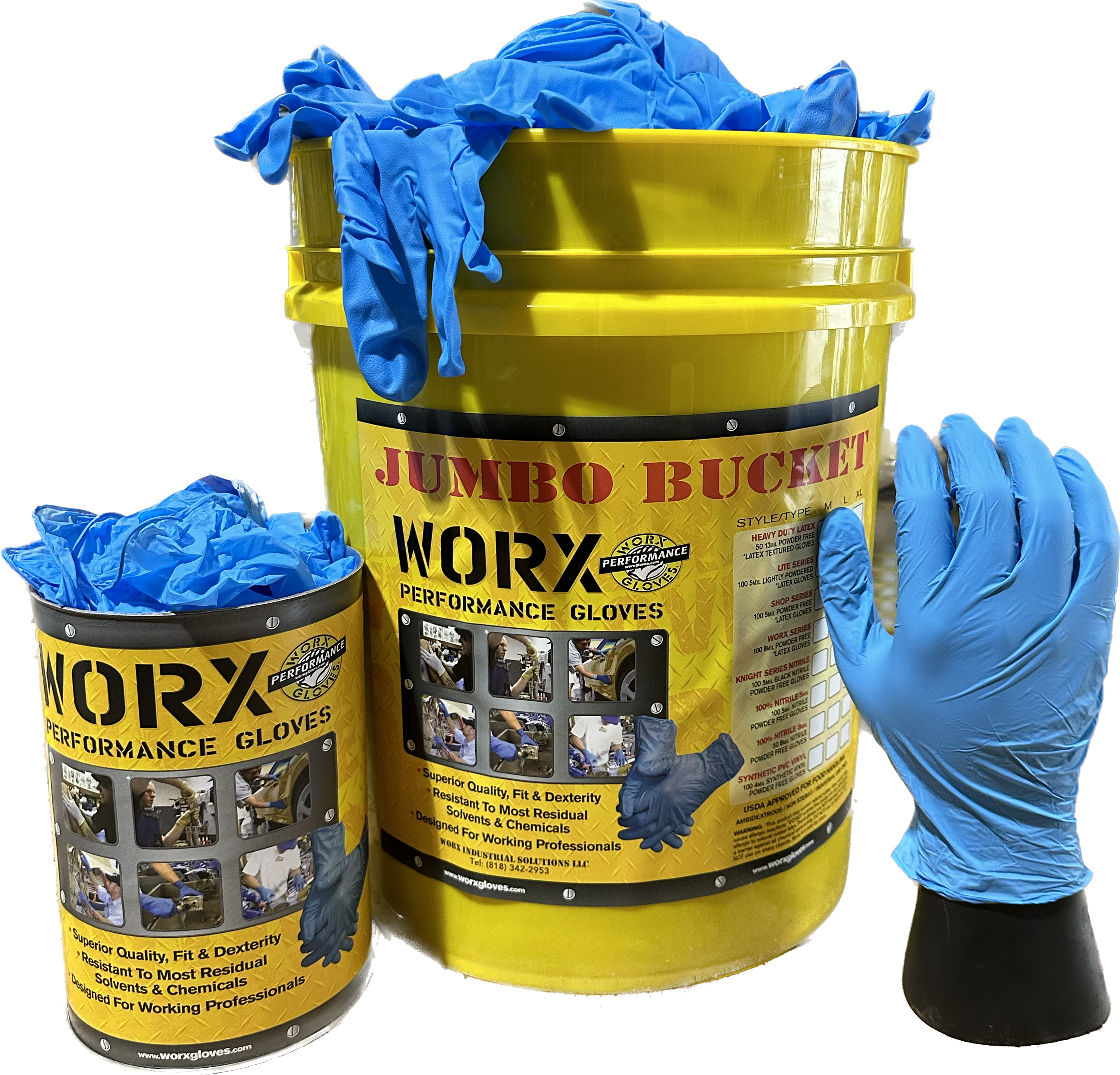 4mil thick Bule Nitrile PF glove Bucket 1000pcs