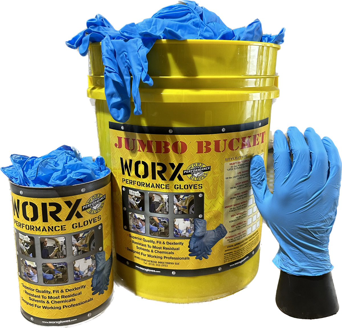 4mil thick Bule Nitrile PF glove Bucket 1000pcs