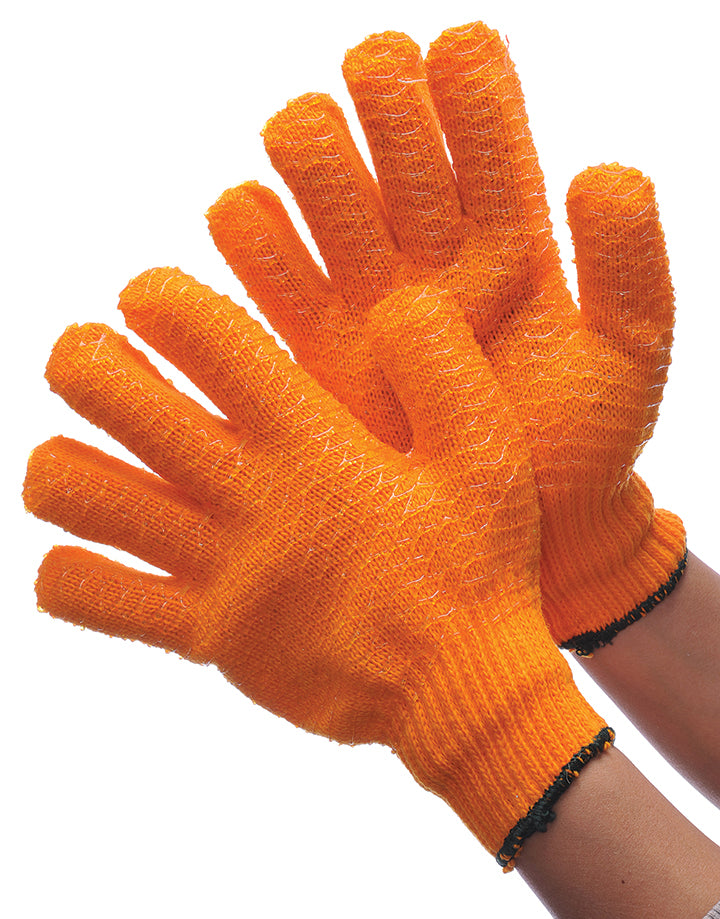 Orange Knit honeycomb with PVC coating 12 pair