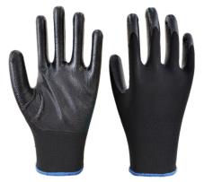 Black PVC Supported Glove