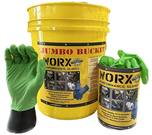 3.5mil Green Biodegradable Nitrile Gloves (100)pcs
