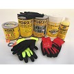 Hi Viz GREEN STRING KNIT WITH TEXTURED BLACK LATEX COATED PALM