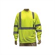 Orange & Lime Green Hi -Viz long Sleeve T Shirt M-XL
